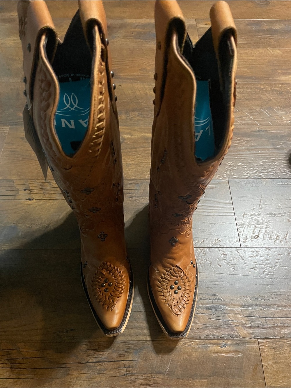 Lane Leather Western Boots - Tan - Picture 3 of 7